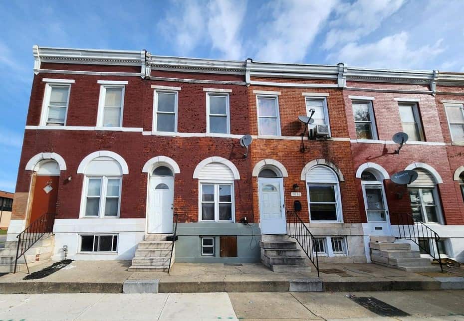 Hard Money Equity Cash Out Loan for Townhouse in Baltimore, Maryland